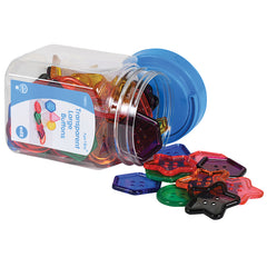 Transparent Large Buttons - Mini Jar - Set of approx. 62