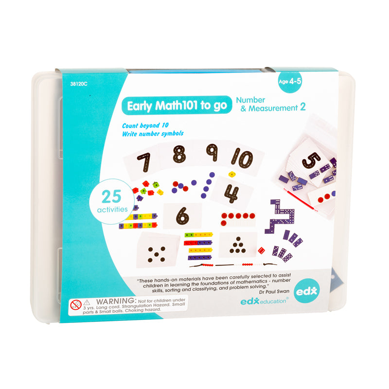 Early Math101 to go - Ages 4-5 - Number & Measurement - In Home Learning Kit for Kids - Homeschool Math Resources with 25+ Guided Activities