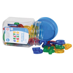 Transparent Numbers - Mini Jar - Set of 40