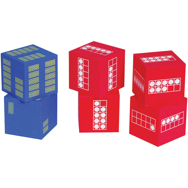 Ten Frame Foam Dice - Set of 6