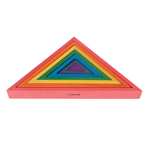 Wooden Rainbow Architect Triangles - Set of 7