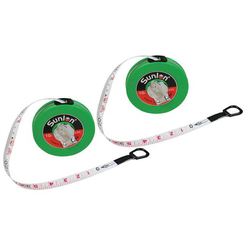 Wind Up Tape Measure, 33 ft., Pack of 2