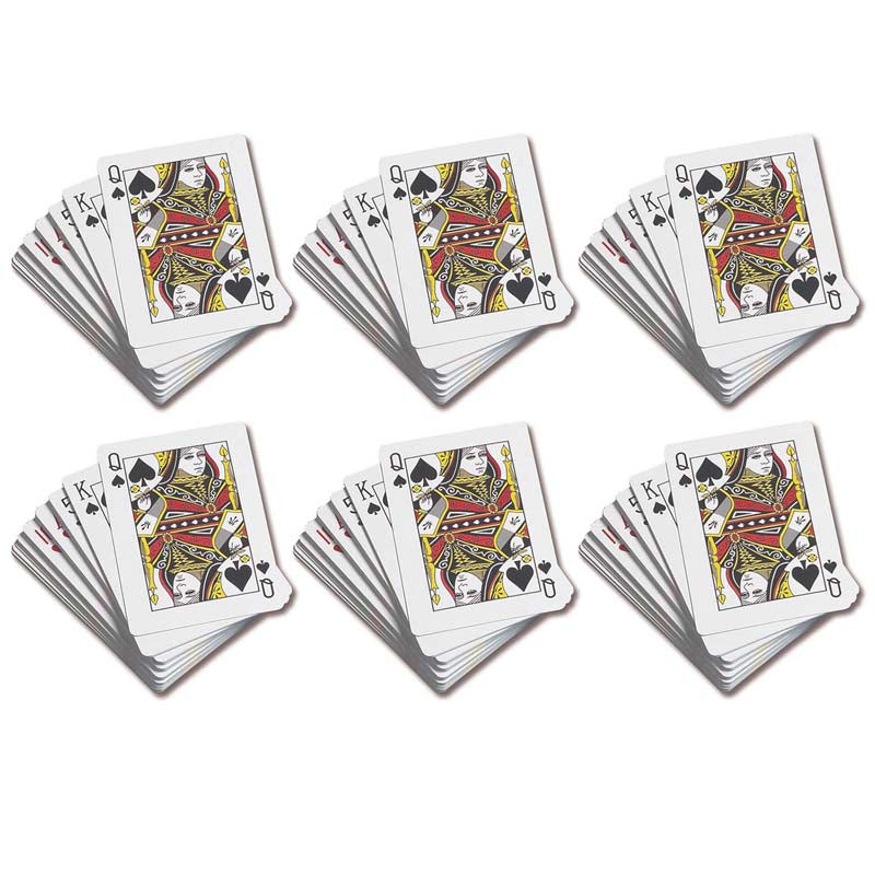 Standard Playing Cards, 52 Per Pack, 6 Packs