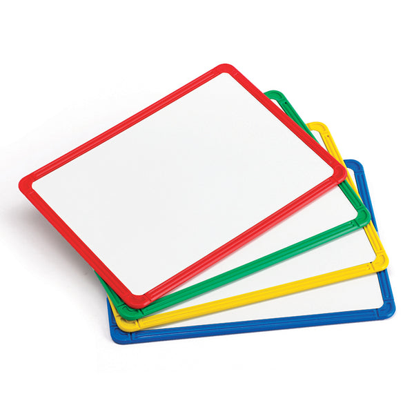 Plastic Framed Metal Whiteboards - Four Colors - Set of 4