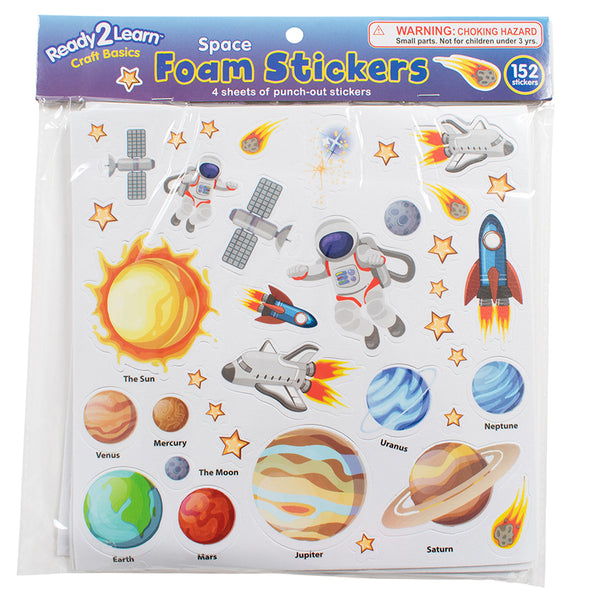 Foam Stickers, Space, Pack of 152