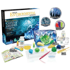 Wild Science Environmental Science - Crystal Growing Caves & Geodes Chemical Kit