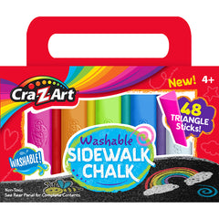 Washable Triangle Sidewalk Chalk Set, 48 Pieces