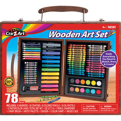 Wooden Art Set, 78 Pieces