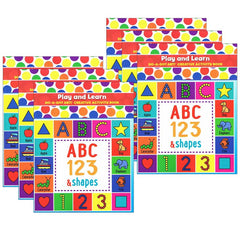 Play & Learn ABC Numbers & Shapes Creative Art & Activity Book, Pack of 6