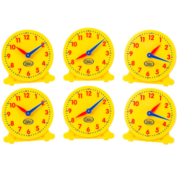 5" Student Clocks, Set of 6