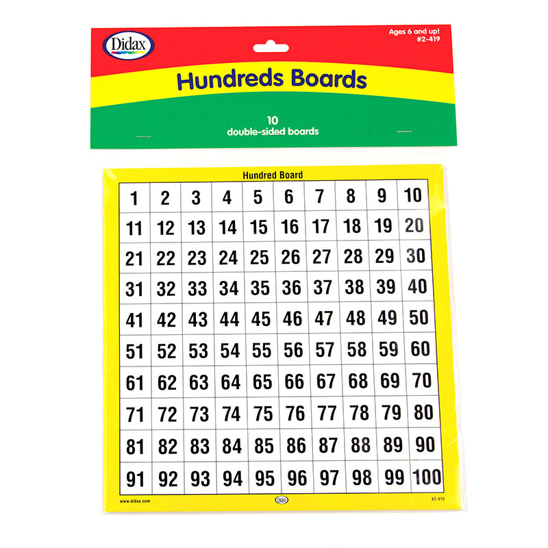 Hundreds Boards, Set of 10