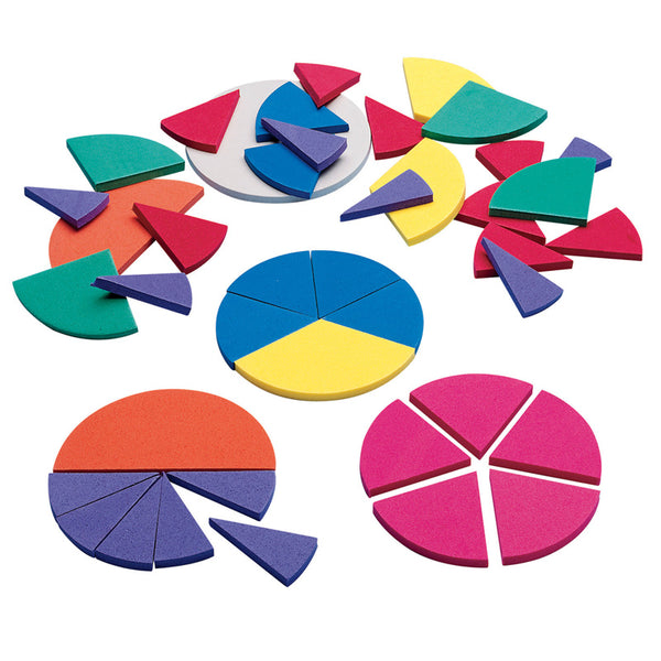 Easyshapes Foam Fraction Circles, 51 pieces