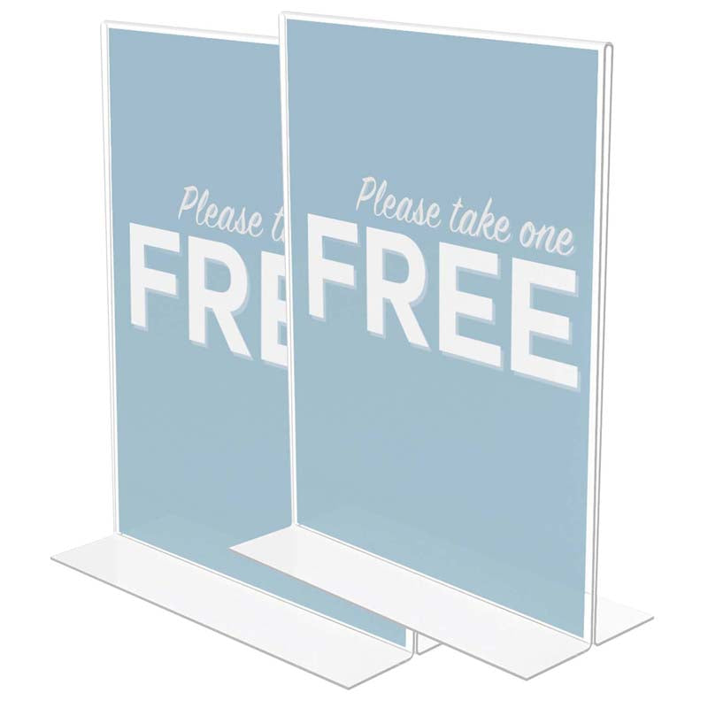 Classic Image® Stand-Up Sign Holder, Portrait, Pack of 2