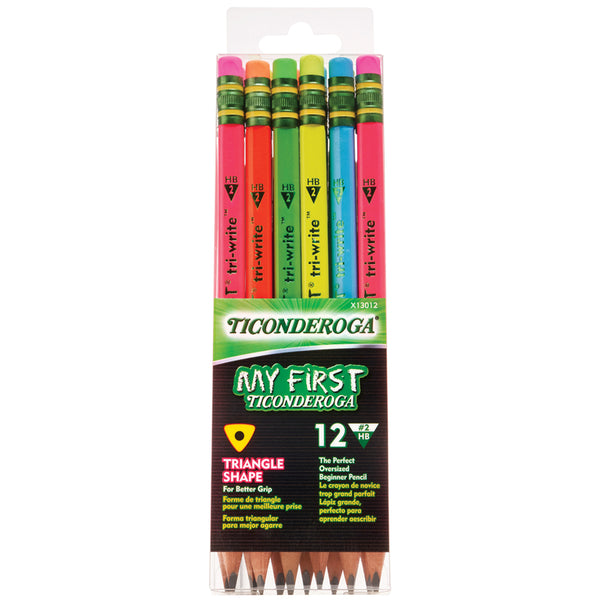 My First® Tri-Write™ Wood-Cased Pencils, Neon Assorted, 12 Count