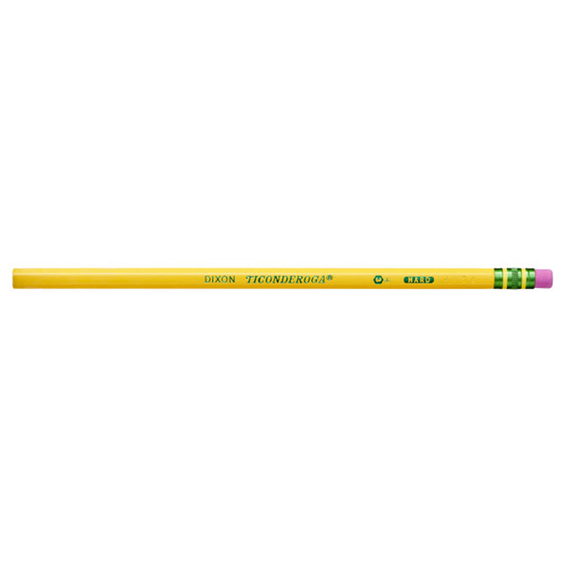 Original Ticonderoga® Pencils, No. 3 Hard Yellow, Unsharpened, Box of 12