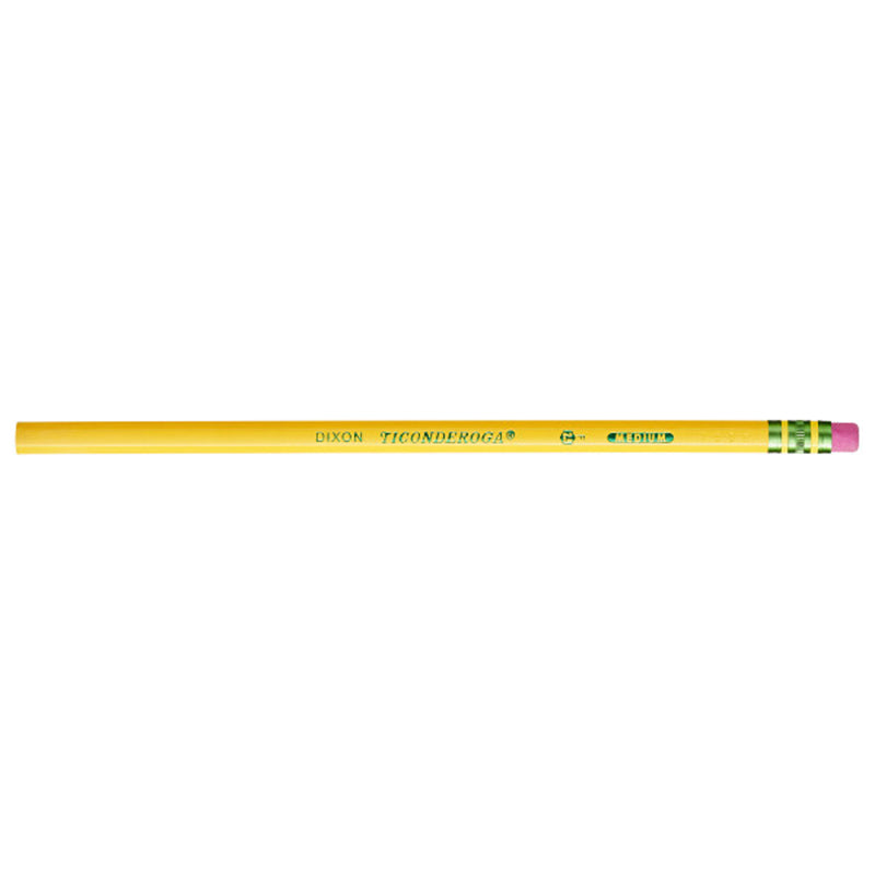 Original Ticonderoga® Pencils, No. 2-1/2 Medium Yellow, Unsharpened, Box of 12