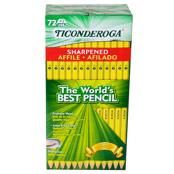 Original Ticonderoga® Pencils, Pre-Sharpened, Box of 72