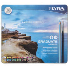 Graduate Aquarell Colored Pencils, Metal Box of 24