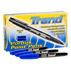 Trend Porous Point Pens, 12 Count, Blue