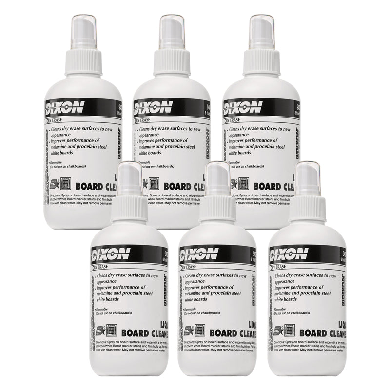 Dry Erase Board Cleaner, Spray Bottle, 8 oz., Pack of 6