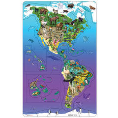 Animal Magnetism® Magnetic Wildlife Map Puzzle: North & South America