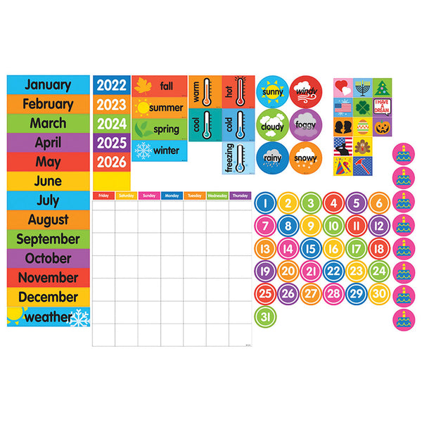 Giant Magnetic Calendar Set, 94 Pieces