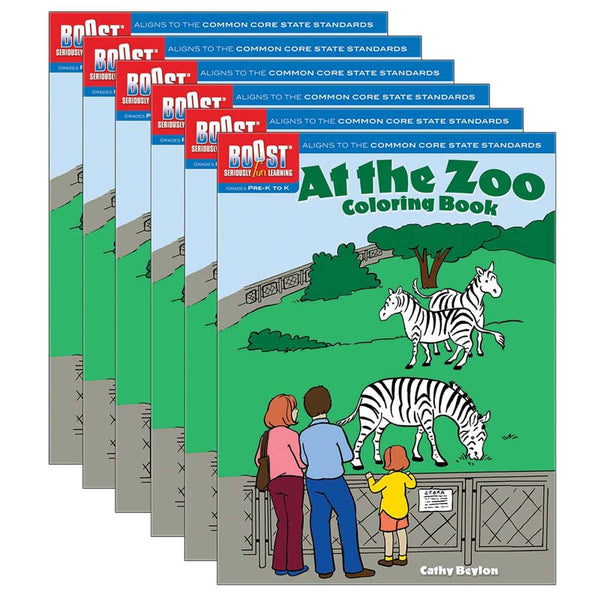 At the Zoo Coloring Book, Pack of 6