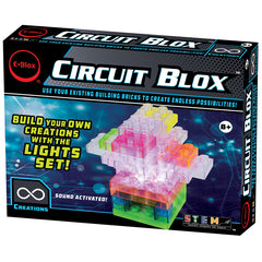 Circuit Blox Lights Starter, Circuit Board Building Blocks, 32 Pieces