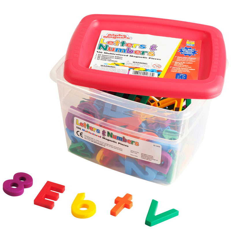 AlphaMagnets® & MathMagnets®, Multi-Colored, 126 Pieces