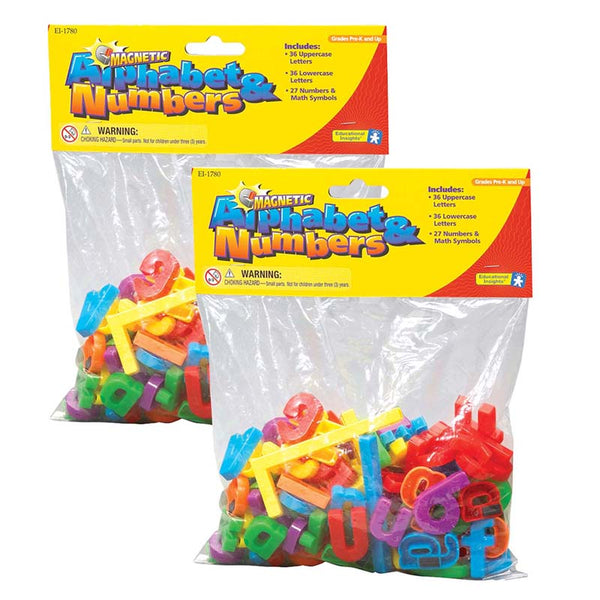 Magnetic Letters & Numbers, 99 Pieces Per Pack, 2 Packs