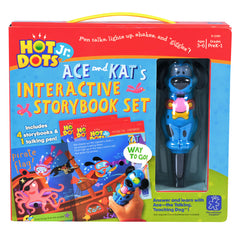 Hot Dots® Jr. Interactive Storybooks, 4-Book Set plus "Ace" Pen