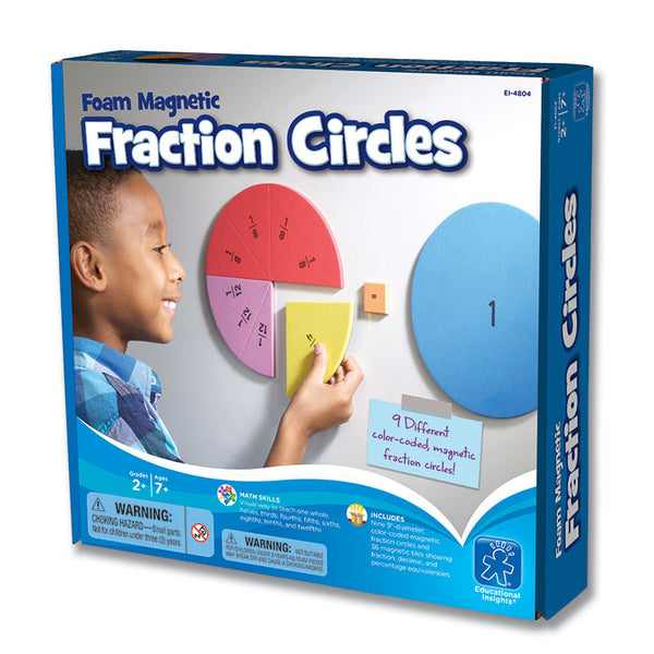 Foam Magnetic Fraction Circles, 87 Pieces