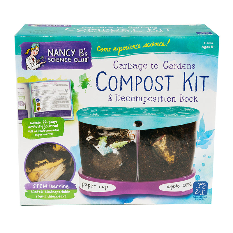 Nancy B's Science Club® Garbage to Gardens Compost Kit & Decomposition Book