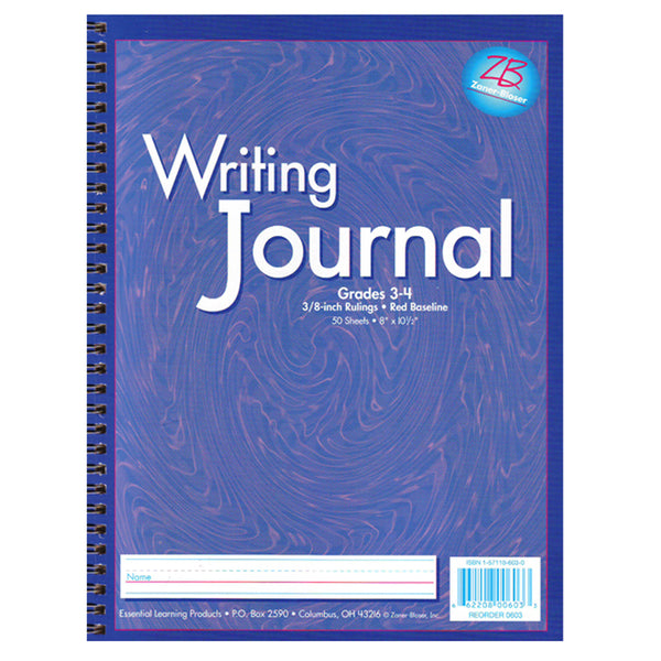 Writing Journal, 3/8" ruling, Grades 3-4, 50 Sheets