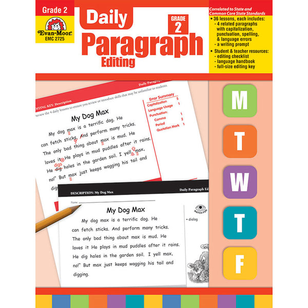 Daily Paragraph Editing Book, Grade 2