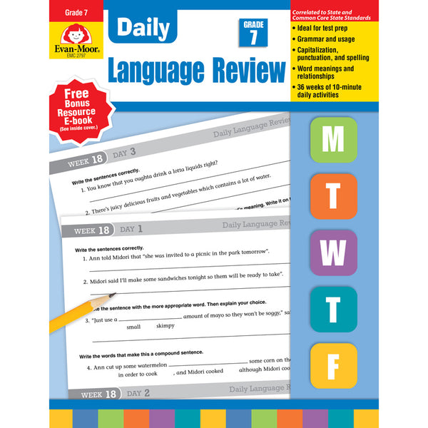 Daily Language Review Teacher's Edition Book, Grade 7