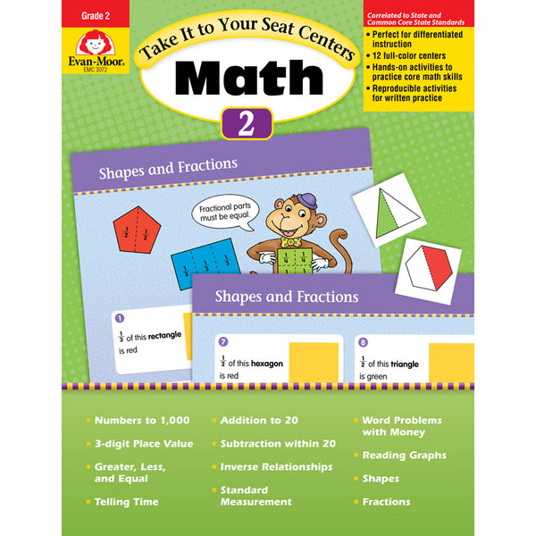 Take It to Your Seat Math Centers Book, Grade 2