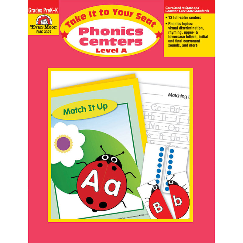 Take It to Your Seat Phonics Centers Book, Grades PreK-K