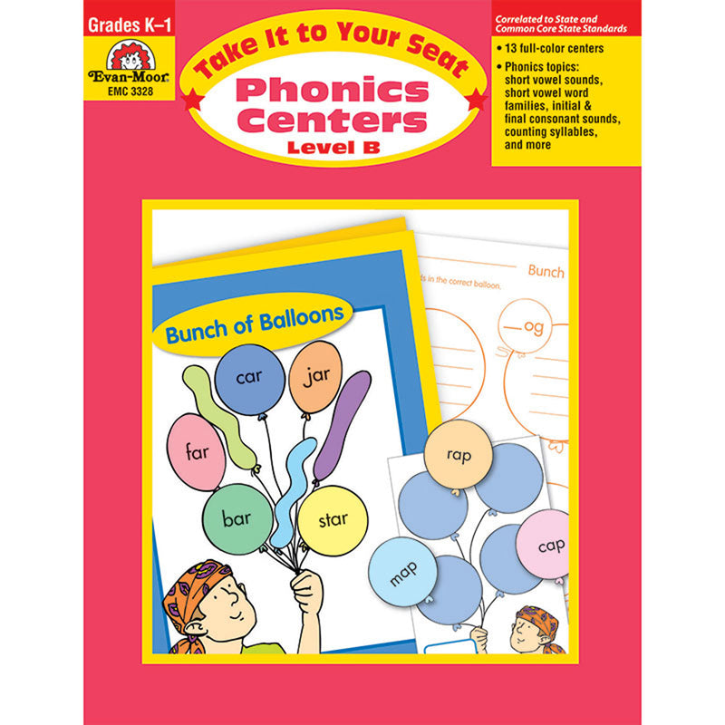 Take It to Your Seat Phonics Centers Book, Grades K-1