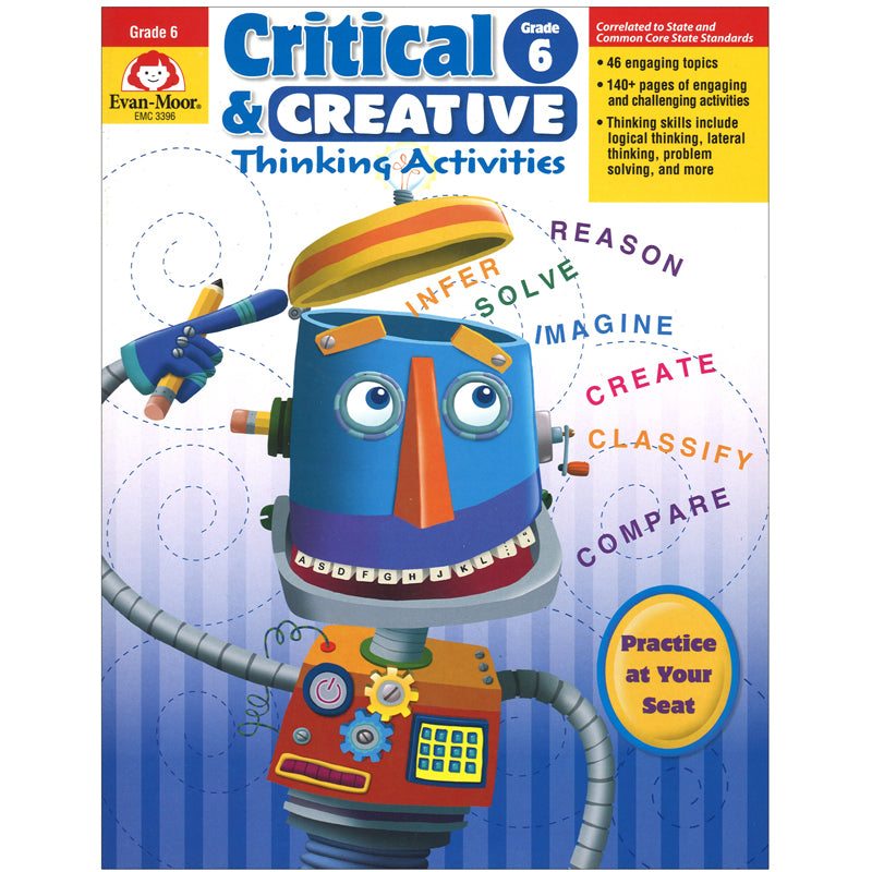 Critical and Creative Thinking Activities Book, Grade 6+