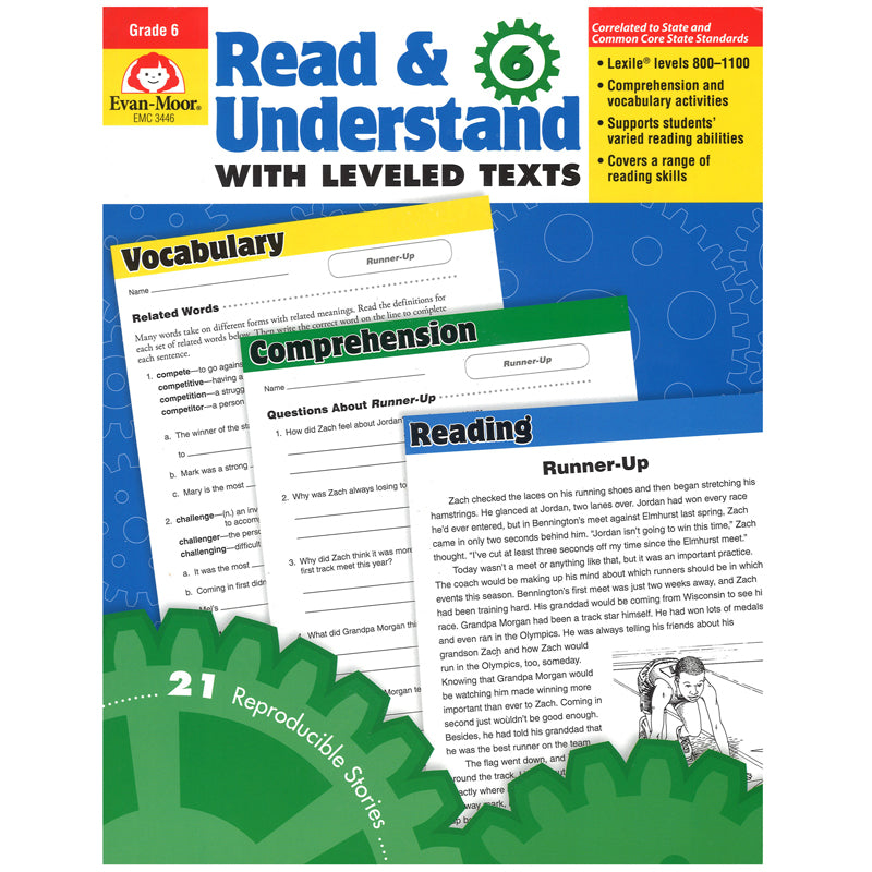 Read and Understand with Leveled Text Book, Grade 6+