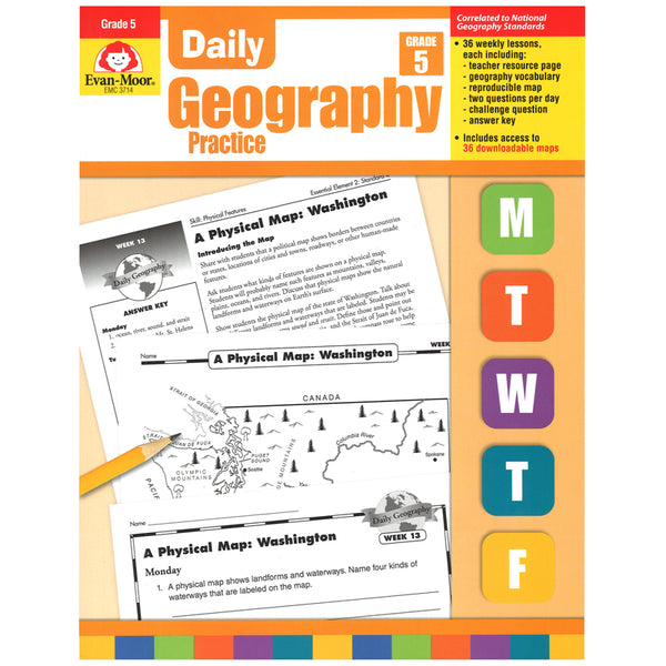 Daily Geography Practice Book, Teacher's Edition, Grade 5