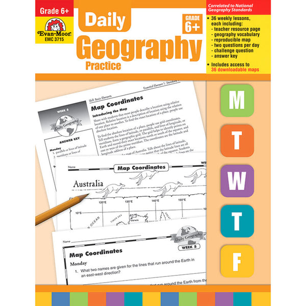 Daily Geography Practice Book, Teacher's Edition, Grade 6