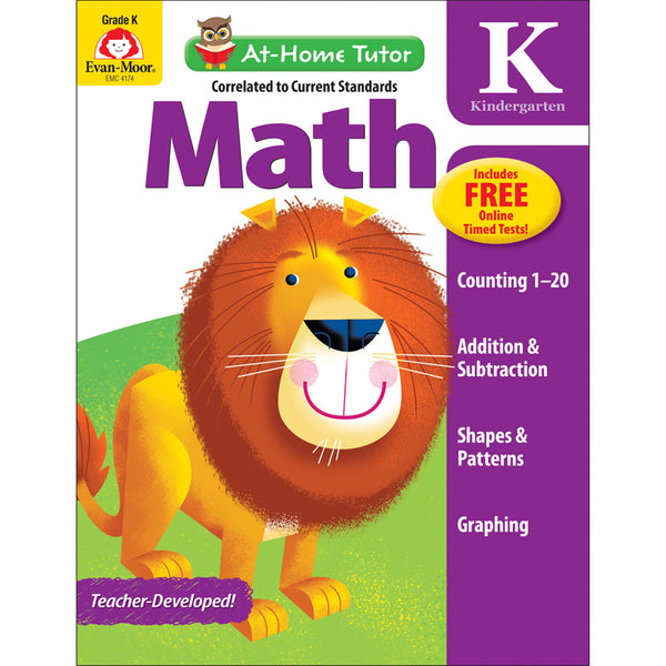 At-Home Tutor: Math Activity Book, Grade K