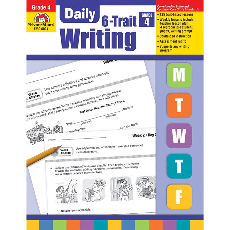 Daily 6-Trait Writing Book, Grade 4