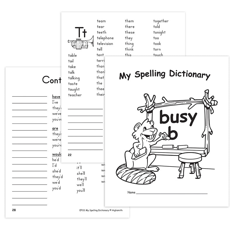 My Own Spelling Dictionary