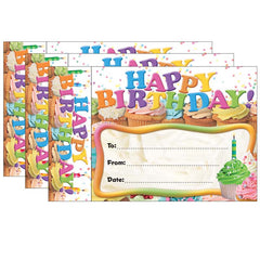 Happy Birthday Cupcakes Bookmark Awards, 30 Per Pack, 3 Packs