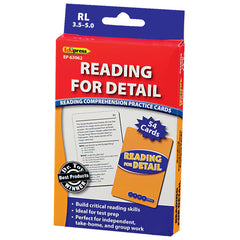 Reading for Detail Practice Cards Blue Level, Levels 3.5-5.0