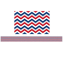 Patriotic Chevron Straight Border Trim, 35 Feet