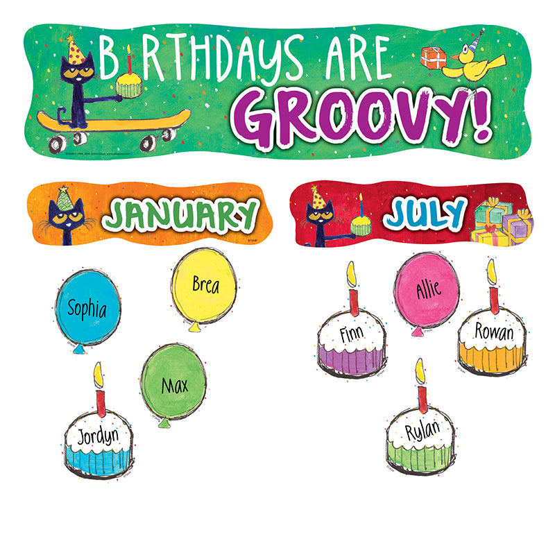 Pete the Cat Happy Birthday Mini Bulletin Board Set